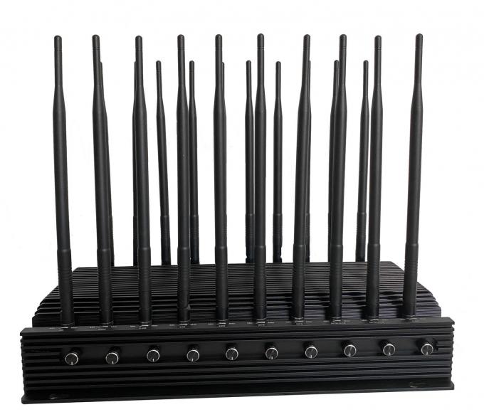 Adjustable 5G 20Bands Wifi Signal Jammer Cell Phone GPS UHF VHF 0